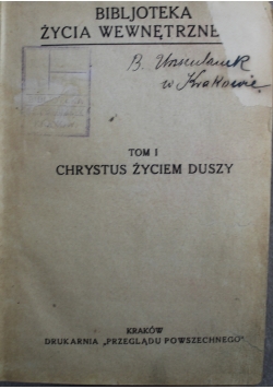 Chrystus Życiem Duszy 1921 r