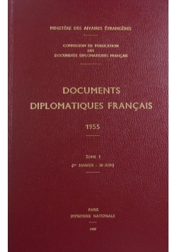 Documents Diplomatiques Francais 1955 Tome I