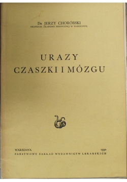Urazy czaszki i mózgu 1950 r.