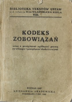 Kodeks Zobowiązań 1947 r