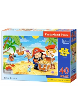 Puzzle 40 maxi - Pirate Treasure CASTOR