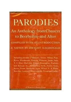 Parodies n anthology from chaucer to beerbohm and after