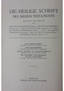 Die Heilige Schrift des neuen Testaments, 1916 r.