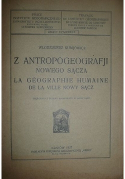 Z antropogeografji Nowego Sącza, 1927 r.