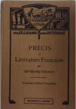 Precis de Litterature Francaise, 1916 r.