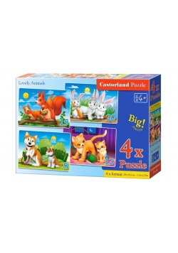 Puzzle x 4 - Lovely Animals CASTOR