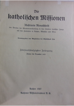 Die Katholischen Missionen, 1927 r.