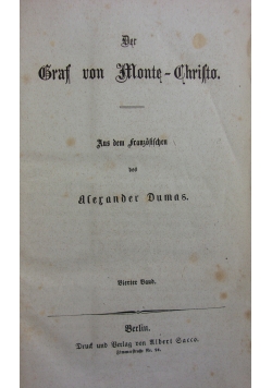 Der Graf von Monte -Christ