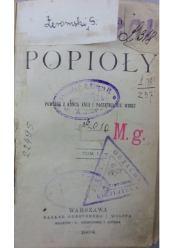 Popioły, I wydanie, 1904 r.