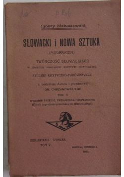 Słowacki i nowa sztuka, 1911 r.