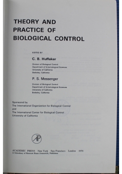 Theory ans practice of biological control
