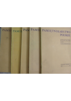 Pamiętnikarstwo polskie, zestaw 5 książek