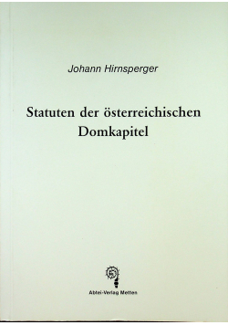 Statuten der osterreichischen Domkapitel