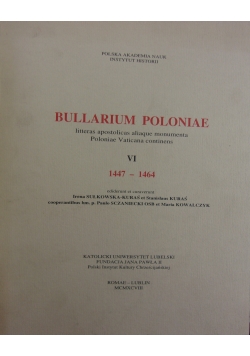 Bullarium Poloniae VI 1447-1464