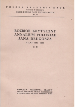 Rozbiór krytyczny Annalium Poloniae Jana Długosza, Tom II