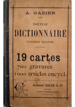 Nouveau Dictionnaire classioue illustre 1890 r.