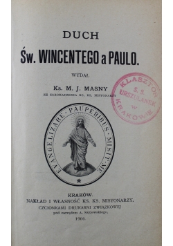 Duch Św Wincentego a Paulo 1906 r.