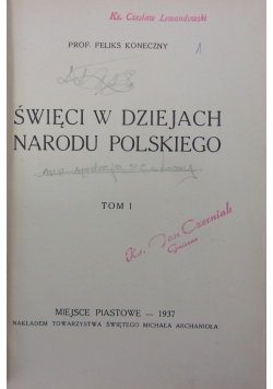Święci w dziejach Narodu Polskiego, 1937r.