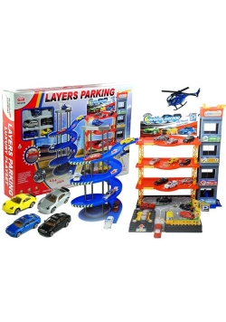 Parking poziomowy tor winda 4 autka helikopter