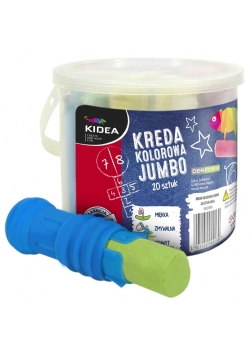 Kreda kolorowa Jumbo 20szt KIDEA