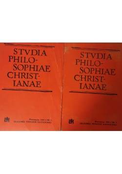 Studia Philosophiae Christianae 1989, Nr. 1 -2