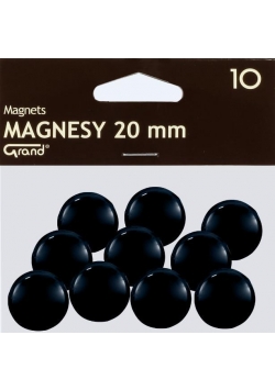 Magnes 20mm czarny 10szt GRAND