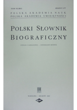 Polski słownik biograficzny,zeszyt 177