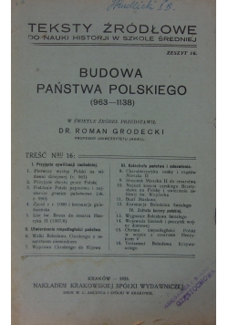 Budowa Państwa Polskiego ,1923r.