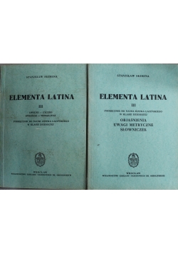 Elementa Latina Część I i II 1950 r.