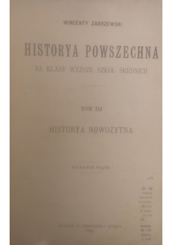 Hystorya Powszechna, Tom III, 1913 r.