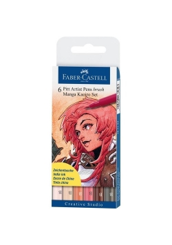 Pitt Artist Pen Manga Kaoiro Set 6 kolorów