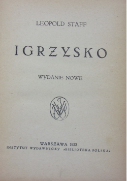 Igrzysko ,1922 r.