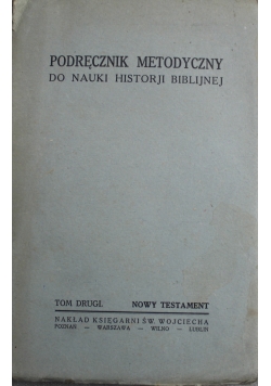 Podręcznik metodyczny do nauki historji biblijnej 1928 r.