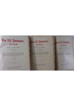 Das XIX. Jahrhundert in Wort und Bild, zestaw 3 książek, 1900r.