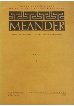 Meander, Rok XLI, Nr 1