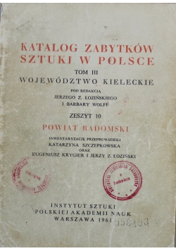 Katalog zabytków sztuki w Polsce Tom III