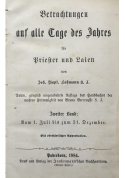 Betrachtungen auf alle Cage des Jahres , 1884 r.