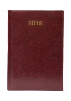 Kalendarz 2019 książkowy A5 dzienny Baladek bordo