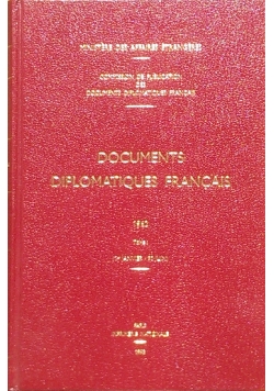 Documents Diplomatiques Francais,tom I