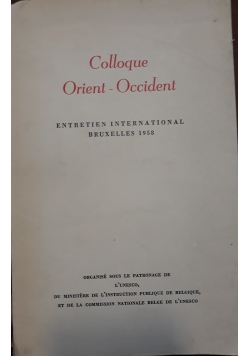 Colloque orient occident