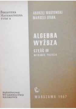 Algebra wyższa cz. III