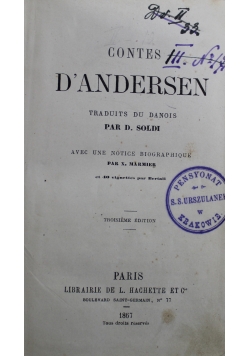 Contes D'Andersen 1867 r.