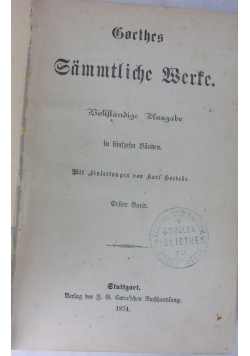 Goethes Sammtliche Werke Tom1
