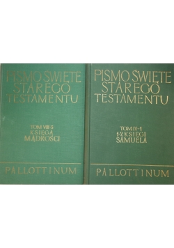 Pismo Święte Starego Testamentu ,Tom IV-1 i Tom VII-3