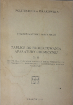 Tablice do projektowania Aparatury Chemicznej cz.II