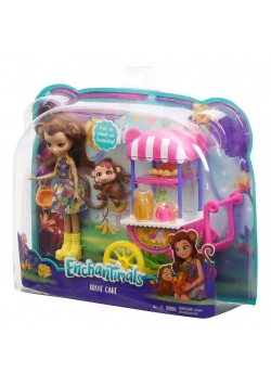 Enchantimals. Wózek z owocami + Merit Monkey
