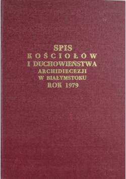 Spis kościołów i duchowieństwa Archdiecezji