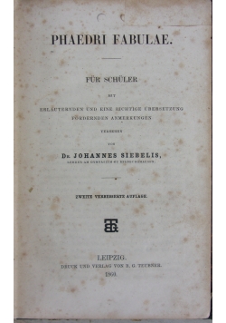 Phaedri fabulae 1860 r.