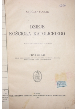 Dzieje kościoła katolickiego, 1935 r.