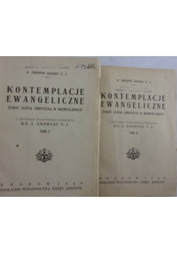 Kontemplacje Ewangeliczne Tom I i II, 1929 r.